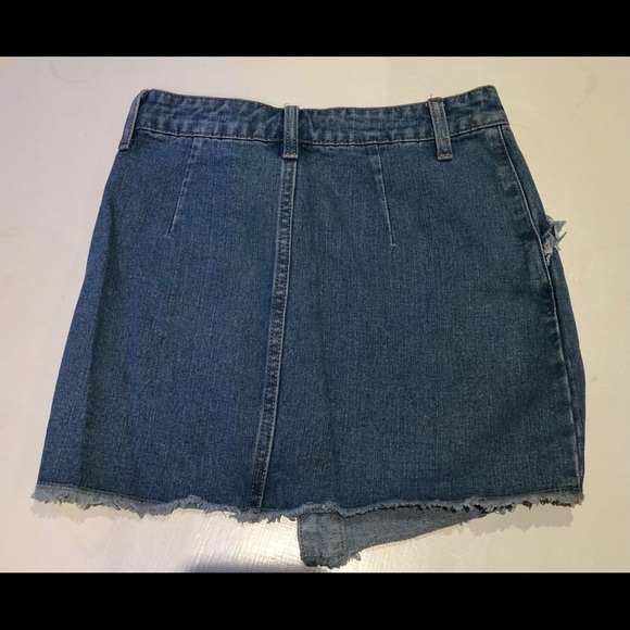 Denim Skirt With Rips - Picture 2 of 2